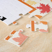 Aangepaste Thanksgiving kalkoenfotoseizoen om te k Legpuzzel (Zijkant)