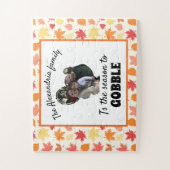 Aangepaste Thanksgiving kalkoenfotoseizoen om te k Legpuzzel (Verticaal)