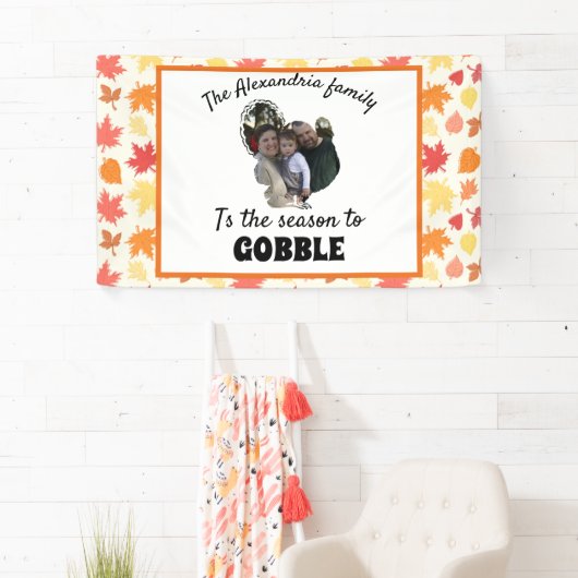 Aangepaste Thanksgiving kalkoenfotoseizoen om te k Spandoek (Insitu)
