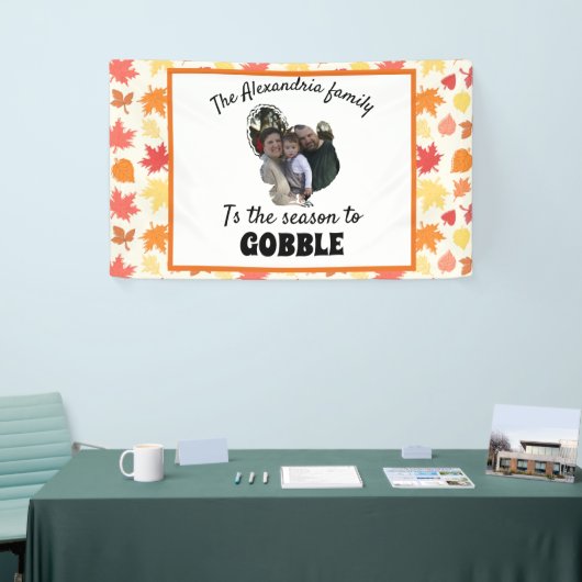 Aangepaste Thanksgiving kalkoenfotoseizoen om te k Spandoek (Beurs)