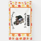 Aangepaste Thanksgiving kalkoenfotoseizoen om te k Spandoek (Verticaal)
