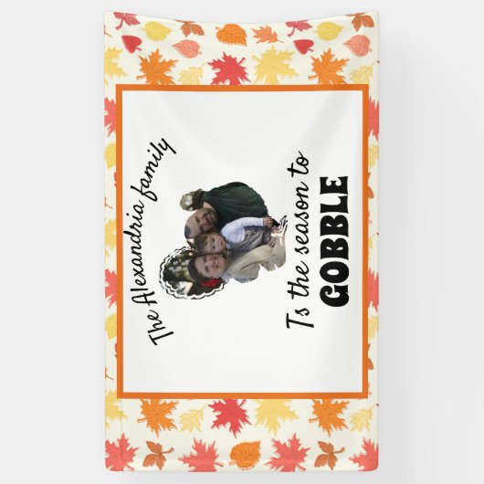 Aangepaste Thanksgiving kalkoenfotoseizoen om te k Spandoek (Verticaal)