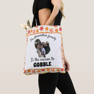 Aangepaste Thanksgiving kalkoenfotoseizoen om te k Tote Bag