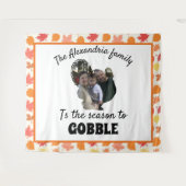 Aangepaste Thanksgiving kalkoenfotoseizoen om te k Wandkleed (Voorkant (horizontaal))