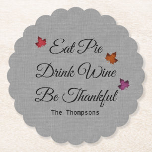 Aangepaste Thanksgiving Kartonnen Onderzetters