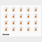 Aangepaste Thanksgiving kolibrie Ronde Sticker (Vel)