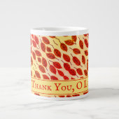 Aangepaste THANKSGIVING najaar Herfst bladeren Grote Koffiekop (Voorkant)