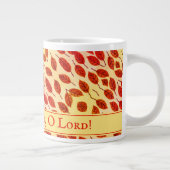 Aangepaste THANKSGIVING najaar Herfst bladeren Grote Koffiekop (Rechts)