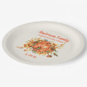 Aangepaste Thanksgiving Oranje pompoenen Papieren Bordje (Gekanteld)