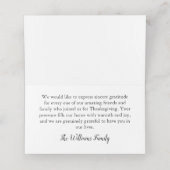 Aangepaste Thanksgiving Plaats kaart Zitplaatsen A Plaatskaartje (Binnenkant ongevouwen)