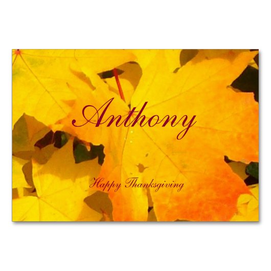 Aangepaste Thanksgiving Plaats kaarten Alle blader (Voorkant)
