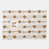 Aangepaste Thanksgiving Pompoen Bloemschotel Handd Theedoek (Horizontaal)