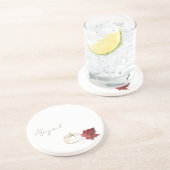 Aangepaste Thanksgiving pompoen vakantie tafel Ond Zandsteen Onderzetter (Zijkant)