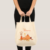 Aangepaste Thanksgiving pompoenen Tote Bag (Voorkant (product))