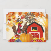 Aangepaste Thanksgiving Turkije nodigt een feestda Kaart (Voorkant)