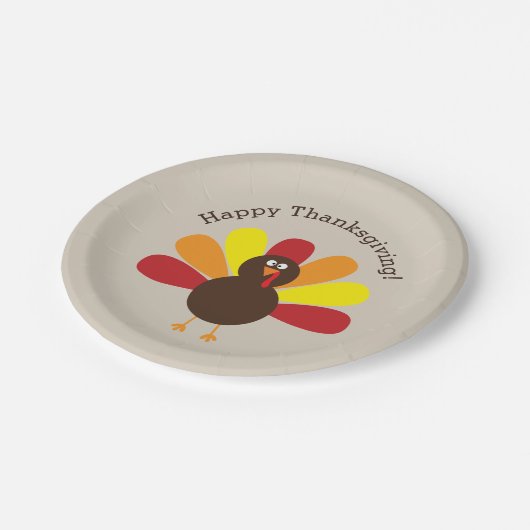 Aangepaste Thanksgiving Turkije Papieren Bordje (Gekanteld)