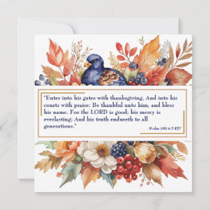 Aangepaste Thanksgiving-uitingskaartverzen Feestdagenkaart