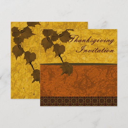 Aangepaste Thanksgiving Uitnodiging (Voorkant / Achterkant)