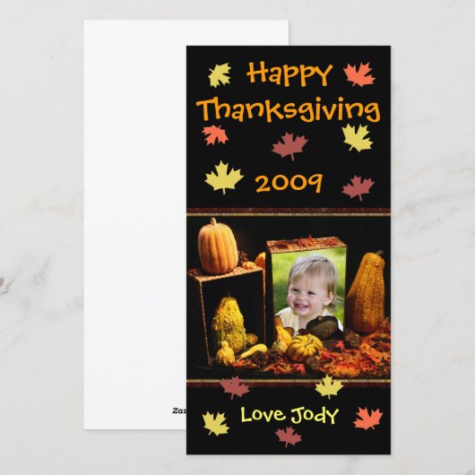 Aangepaste Thanksgiving / Vakantie Fotokaart Feestdagenkaart (Voorkant / Achterkant)