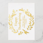 Aangepaste Thanksgiving voor bedrijven — prachtig  Folie Feestdagenkaart (Voorkant)