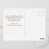 Aangepaste Thanksgiving voor bedrijven: prachtige  Folie Feestdagen Briefkaart (Achterkant)