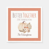 Aangepaste Thanksgiving voor betere samenwerking Servet (Voorkant)