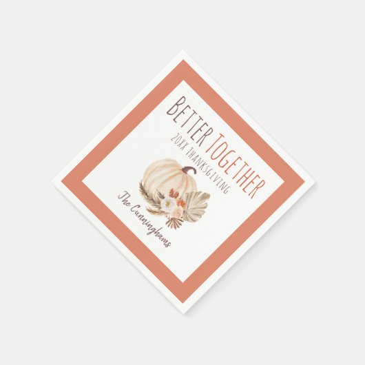 Aangepaste Thanksgiving voor betere samenwerking Servet (Hoek)