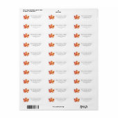 Aangepaste Thanksgiving Waterverf esdoornblad Etiket (Full Sheet)