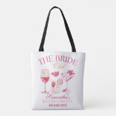 Aangepaste The Bride Club Bachelorette Tote Bag (Achterkant)