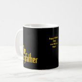 Aangepaste The Dogfather - Vaderdag cadeau voor de Koffiemok (Voorkant links)