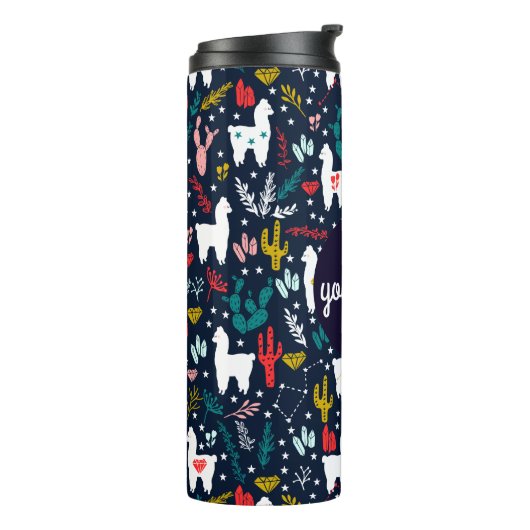 Aangepaste thermische alpaca-trommel thermosbeker (Gedraaid links)