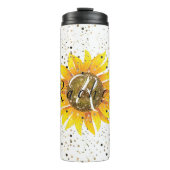 Aangepaste thermische zonnebloem thermosbeker (Voorkant)