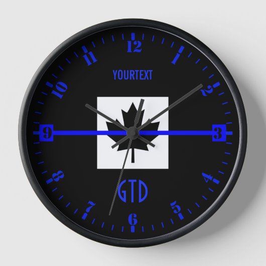Aangepaste Thin Blue Line Dial op Canadese vlag (Voorkant)