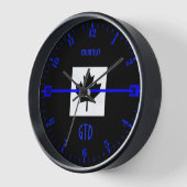 Aangepaste Thin Blue Line Dial op Canadese vlag (Hoek)