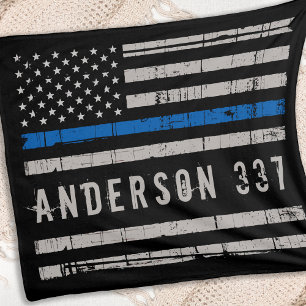 Aangepaste thin Blue Line Police Fleece Blanket Deken