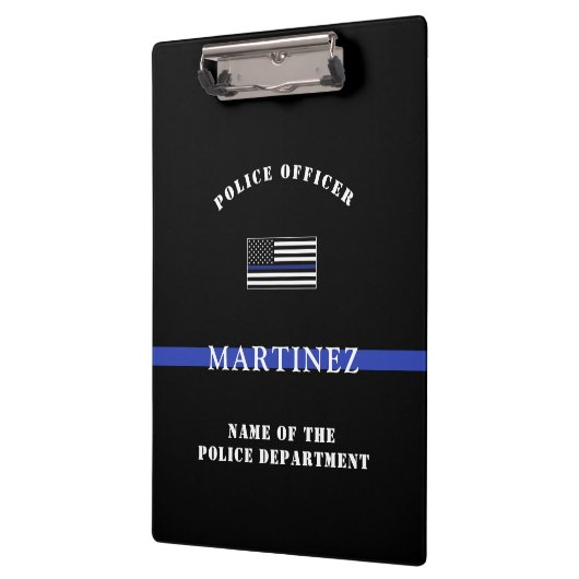 Aangepaste 'Thin Blue Line Police Officer' Klembord (Links)