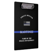 Aangepaste 'Thin Blue Line Police Officer' Klembord (Rechts)