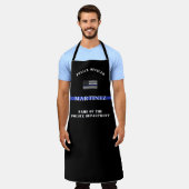 Aangepaste 'Thin Blue Line Police Officer' Schort (Gedragen)