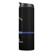 Aangepaste Thin Blue Line Police Officer Thermosbeker (Geroteerd rechts)