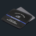 Aangepaste Thin Blue Line Police Officer US Flag C Laptop Sleeve<br><div class="desc">Persoonlijke politiefunctionaris Thin Blue Line USA Vlag Politie-afdeling en waarmerking van rechtshandhaving cadeautjes!</div>