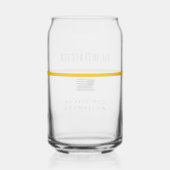 Aangepaste thin Gold Line Flag 911 Dispatcher Blikvorm Glas (Achterkant)