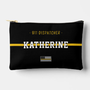 Aangepaste thin Gold Line Flag 911 Dispatcher Etui
