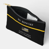 Aangepaste thin Gold Line Flag 911 Dispatcher Etui (Open)