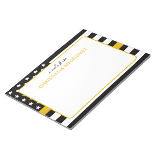 Aangepaste thin Gold Line Flag 911 Dispatcher Notitieblok