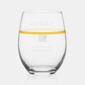 Aangepaste thin Gold Line Flag 911 Dispatcher Wijnglas Zonder Voet (Achterkant)