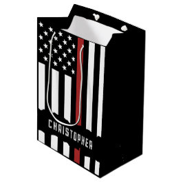 Aangepaste thin Red Line Firefighter-waardering Medium Cadeauzakje
