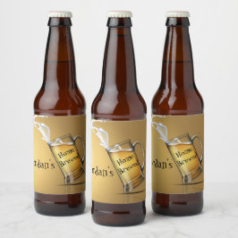 Aangepaste thuis gebrouwen bier etiket
