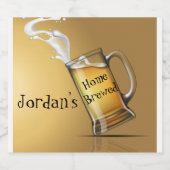 Aangepaste thuisbasis bier etiket (Enkel label)