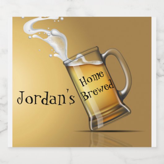 Aangepaste thuisbasis bier etiket (Enkel label)