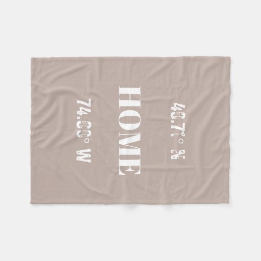 Aangepaste thuiscoördinaten fleece deken (Voorkant (Horizontaal))